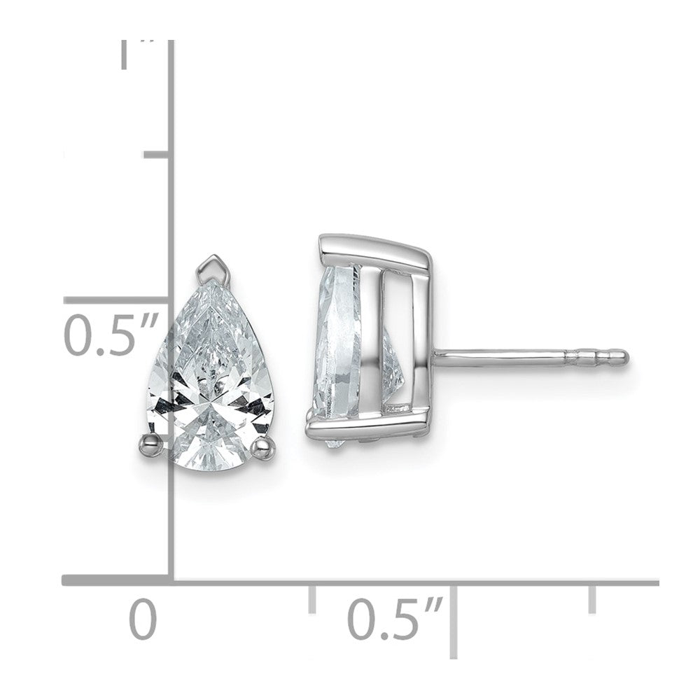 Buy Exclusive 14K White Gold 3 Carat Pear Shape Lab-Grown Diamond Earrings - Luxury Value!