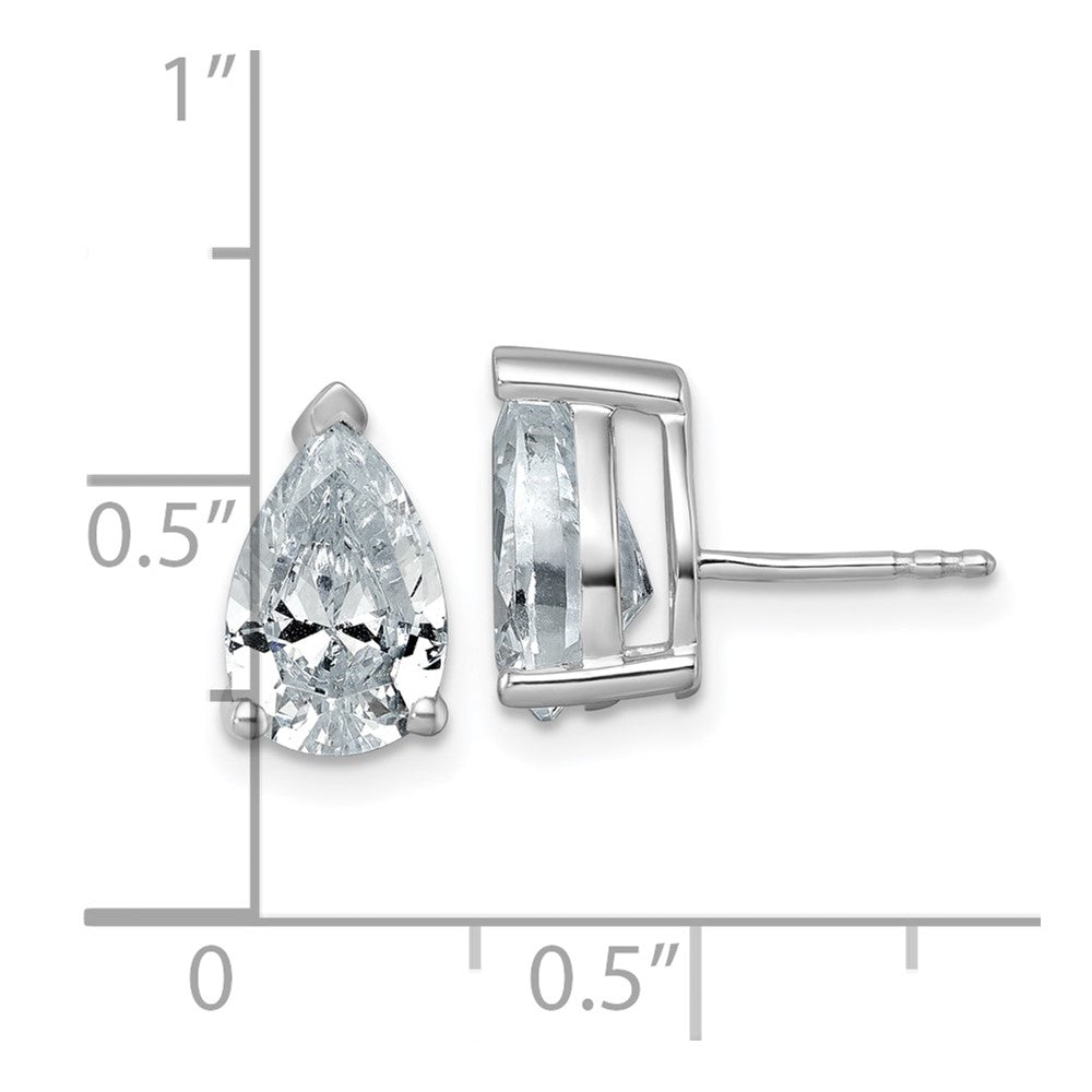 Shop Exclusive 14K White Gold 4 ct Lab-Grown Diamond Pear Shape Earrings | Luxury Value