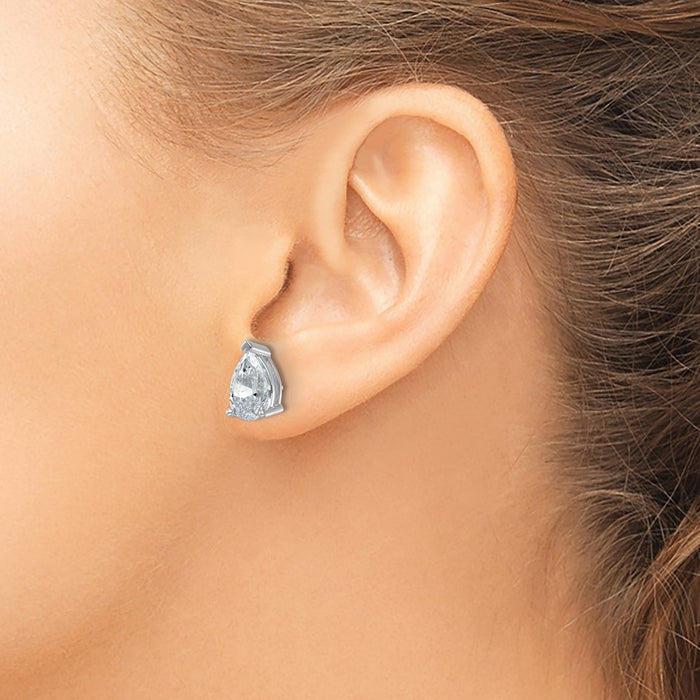 Shop Exclusive 14K White Gold 5 Carat Lab-Grown Diamond Stud Earrings-3