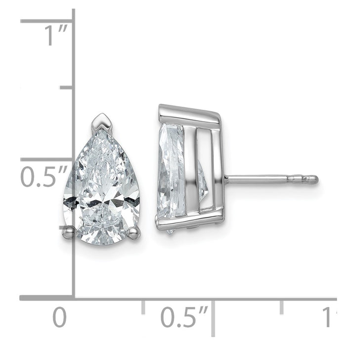 Shop Exclusive 14K White Gold 5 Carat Lab-Grown Diamond Stud Earrings-4