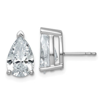 Shop Exclusive 14K White Gold 5 ct Pear-Shaped Lab-Grown Diamond Earrings