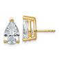 Shop Designer 14K Gold Pear-Shaped Stud Earrings - 5 Carat Lab-Grown Diamonds-1