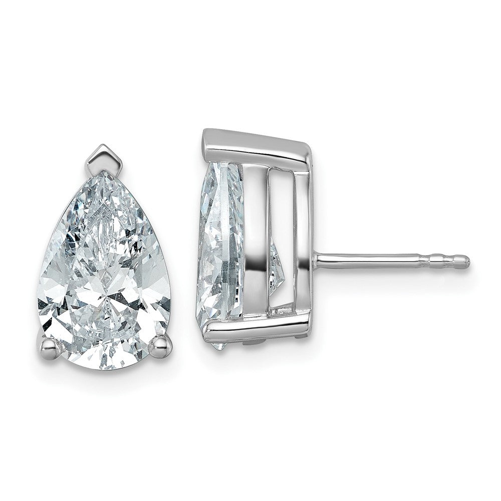 Shop Exclusive 14K White Gold Pear Shape Stud Earrings - 6 ct Lab Grown Diamonds