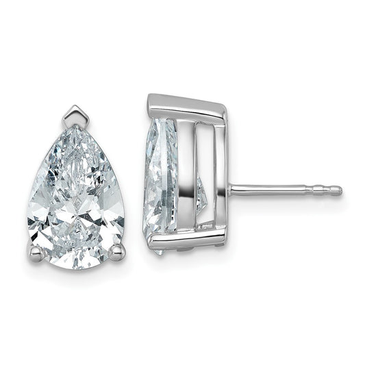 Shop Exclusive 14K White Gold Pear Shape Stud Earrings - 6 ct Lab Grown Diamonds