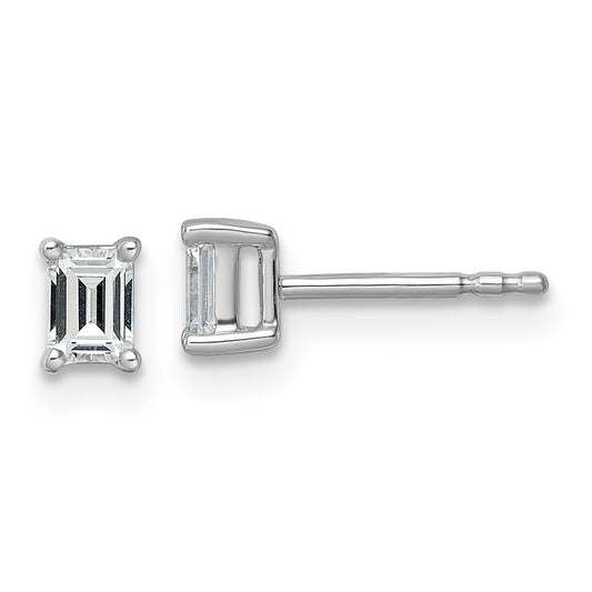 Shop 14K White Gold 1/2 ct Lab-Grown Diamond Stud Earrings - Luxury & Value!