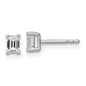 Exclusive 14K White Gold 1/2 ct Lab-Grown Diamond Emerald Stud Earrings - Stylish & Durable Design-3