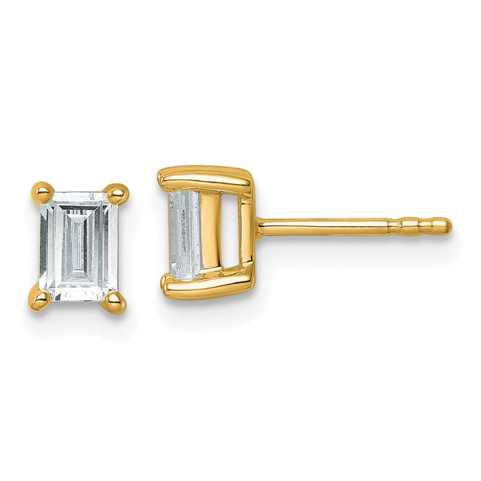 Buy Exclusive 14K Yellow Gold 1 ct Lab Grown Diamond Stud Earrings - Stylish Clarity-1