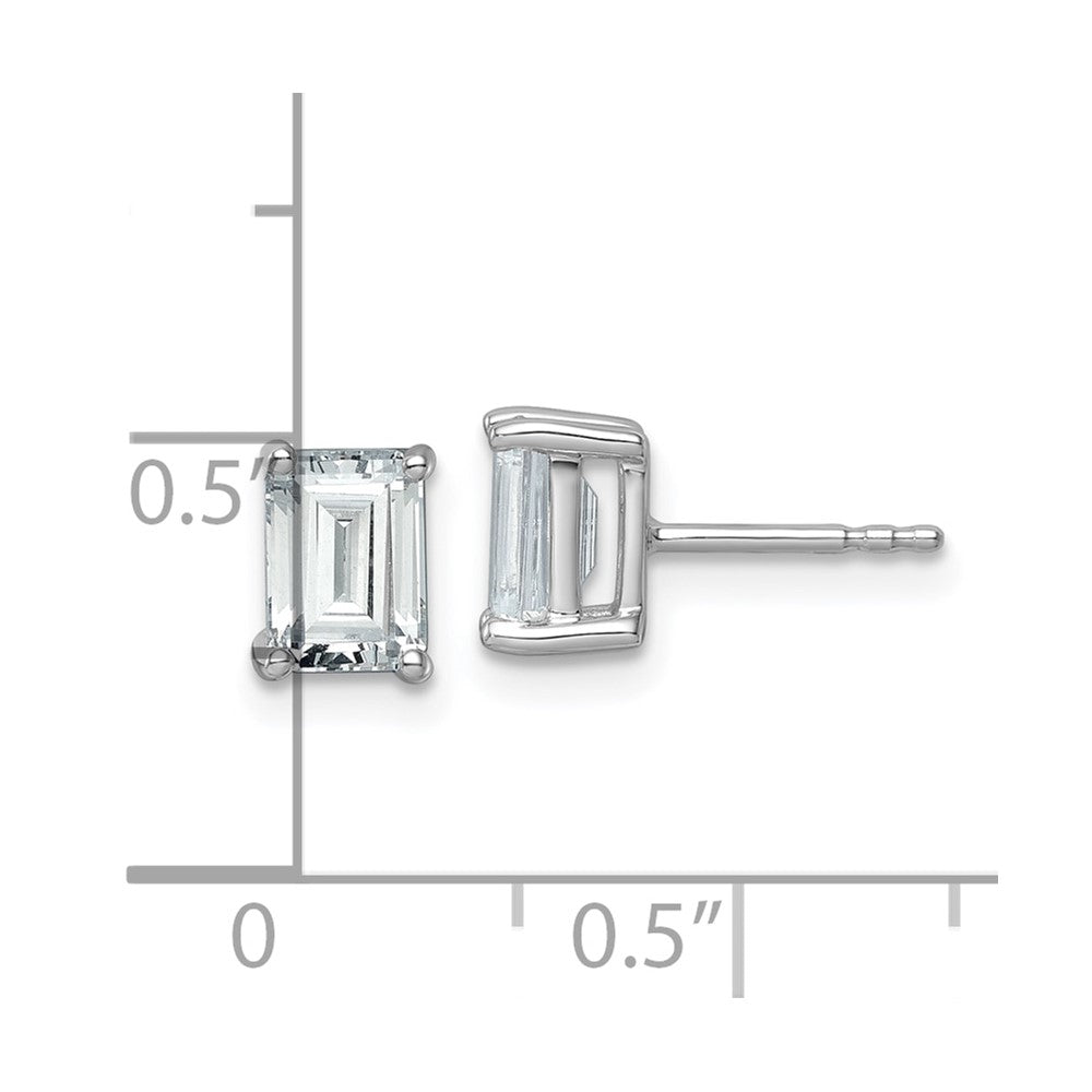 Shop 14K White Gold 2ctw Lab-Grown Diamond Stud Earrings - Luxury Emerald Cut