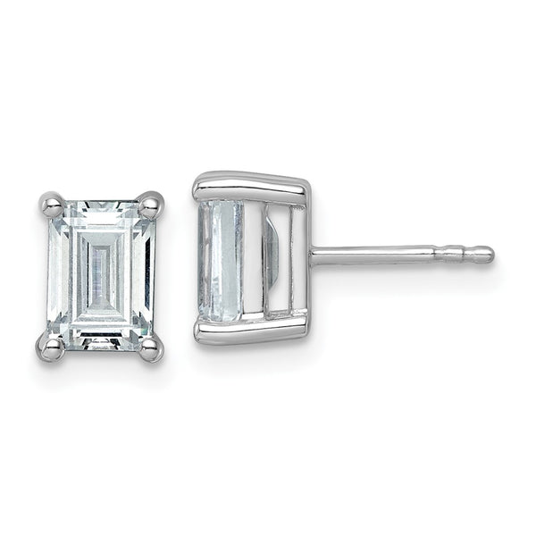 14K White Gold 3 Carat Lab-Grown Diamond Stud Earrings - Style GR1-1003892