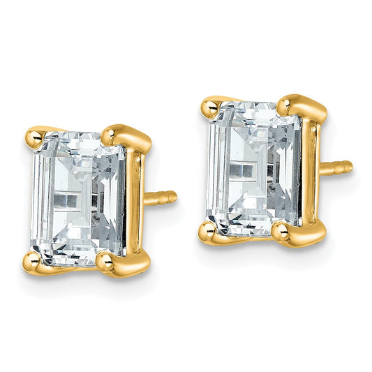 High-Quality 14K Gold 5 Carat Lab-Grown Diamond Stud Earrings - Luxury Style