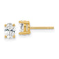 Shop 14K Yellow Gold 2/3 ctw Lab-Grown Diamond Oval Stud Earrings - Luxury Style-2