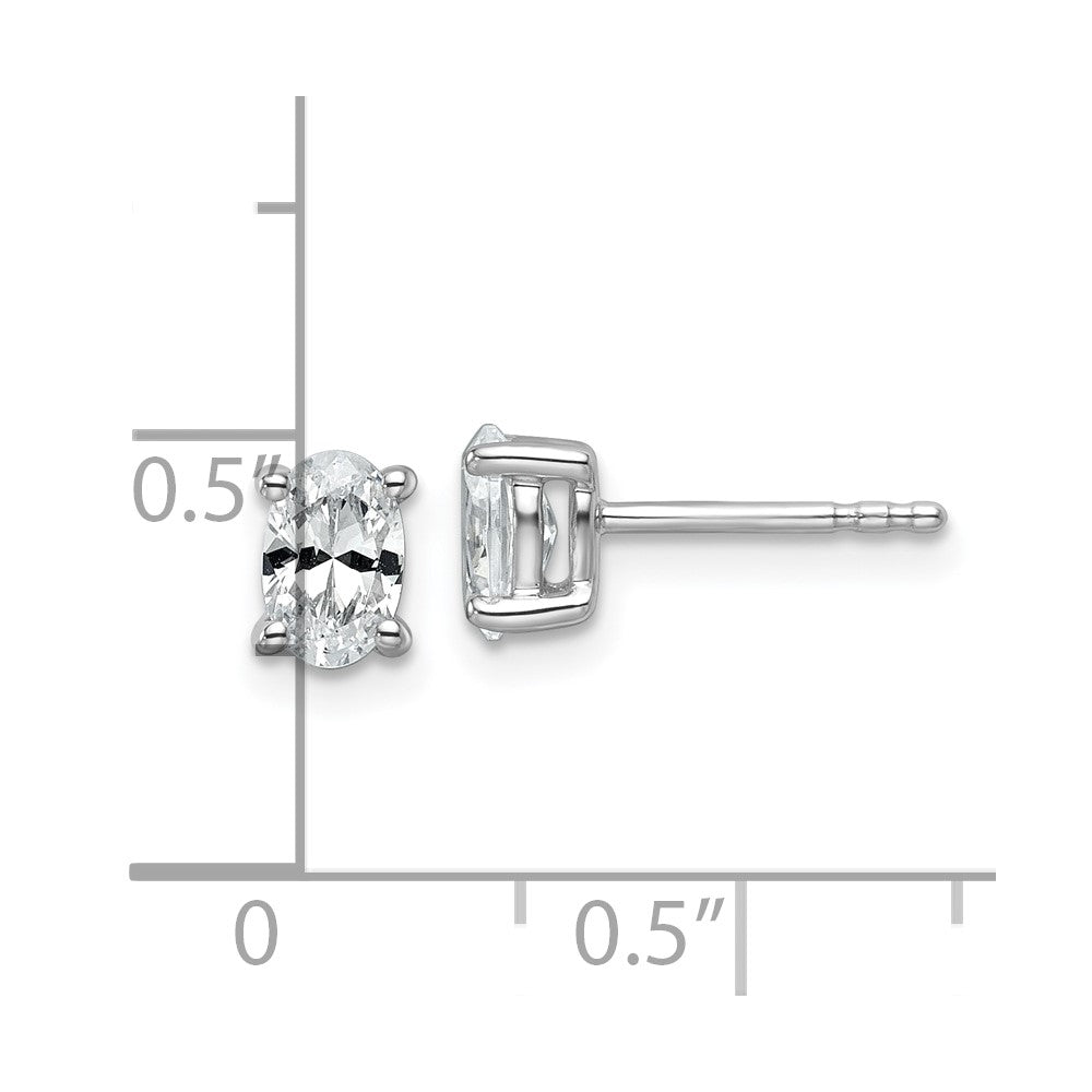 Buy Exclusive 14K White Gold Heavyweight Oval Lab Grown Diamond Stud Earrings - 3/4 ct. tw., VS+ Clarity