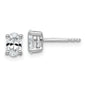 Buy Stylish 14K White Gold Oval Stud Earrings, 3/4 ct Lab-Grown Diamonds-3