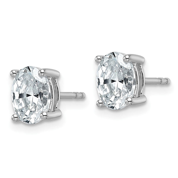 Buy 14K White Gold 1.5 ctw Lab-Grown Diamond Oval Stud Earrings - Affordable Luxury!