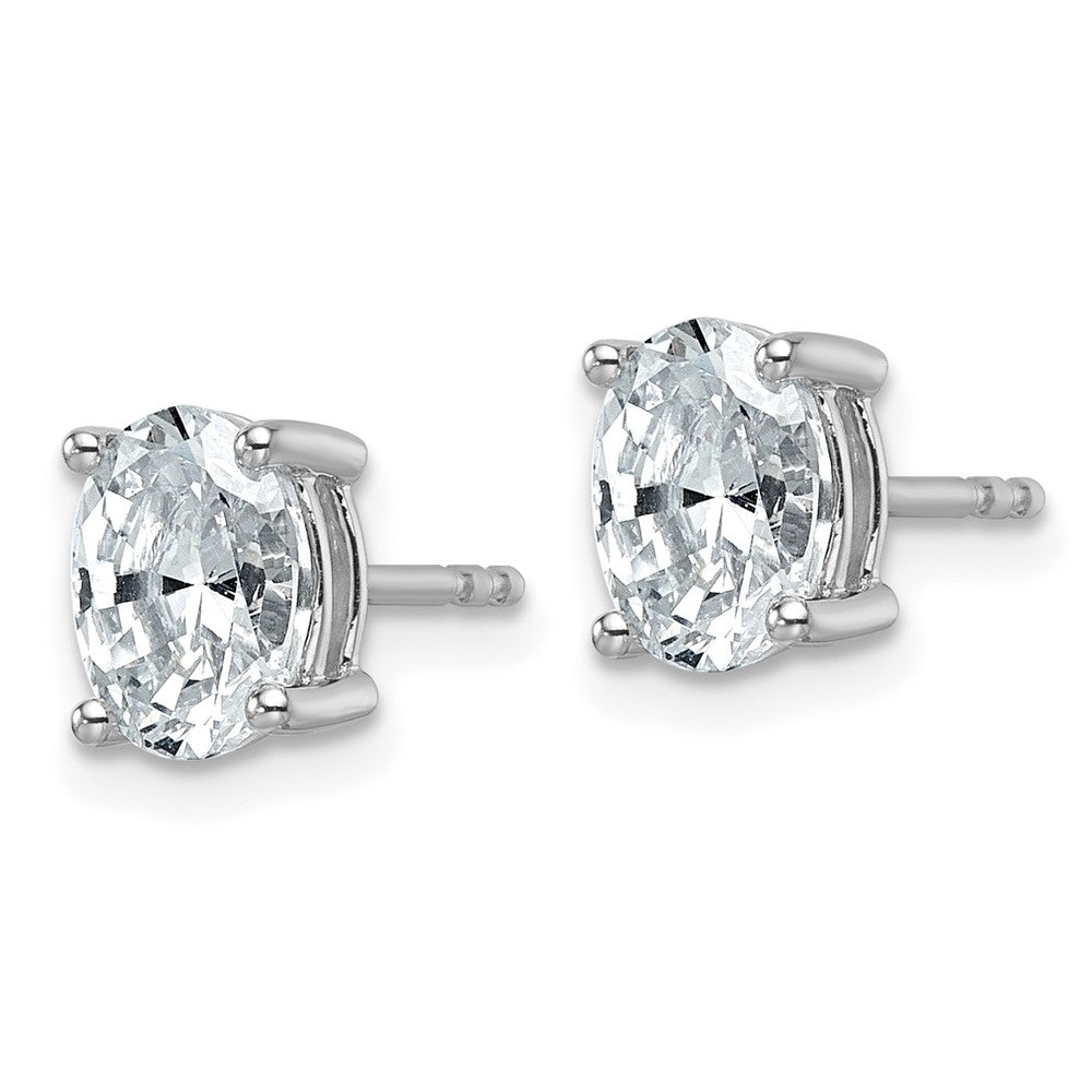 Exclusive 1.5 ct Oval Lab Grown Diamond Stud Earrings in 14K White Gold