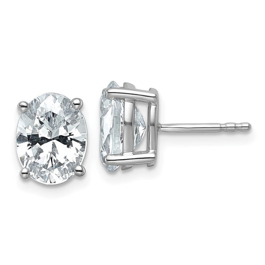 Buy Stylish 14K White Gold Oval Stud Earrings | 3 Carat Lab-Grown Diamonds