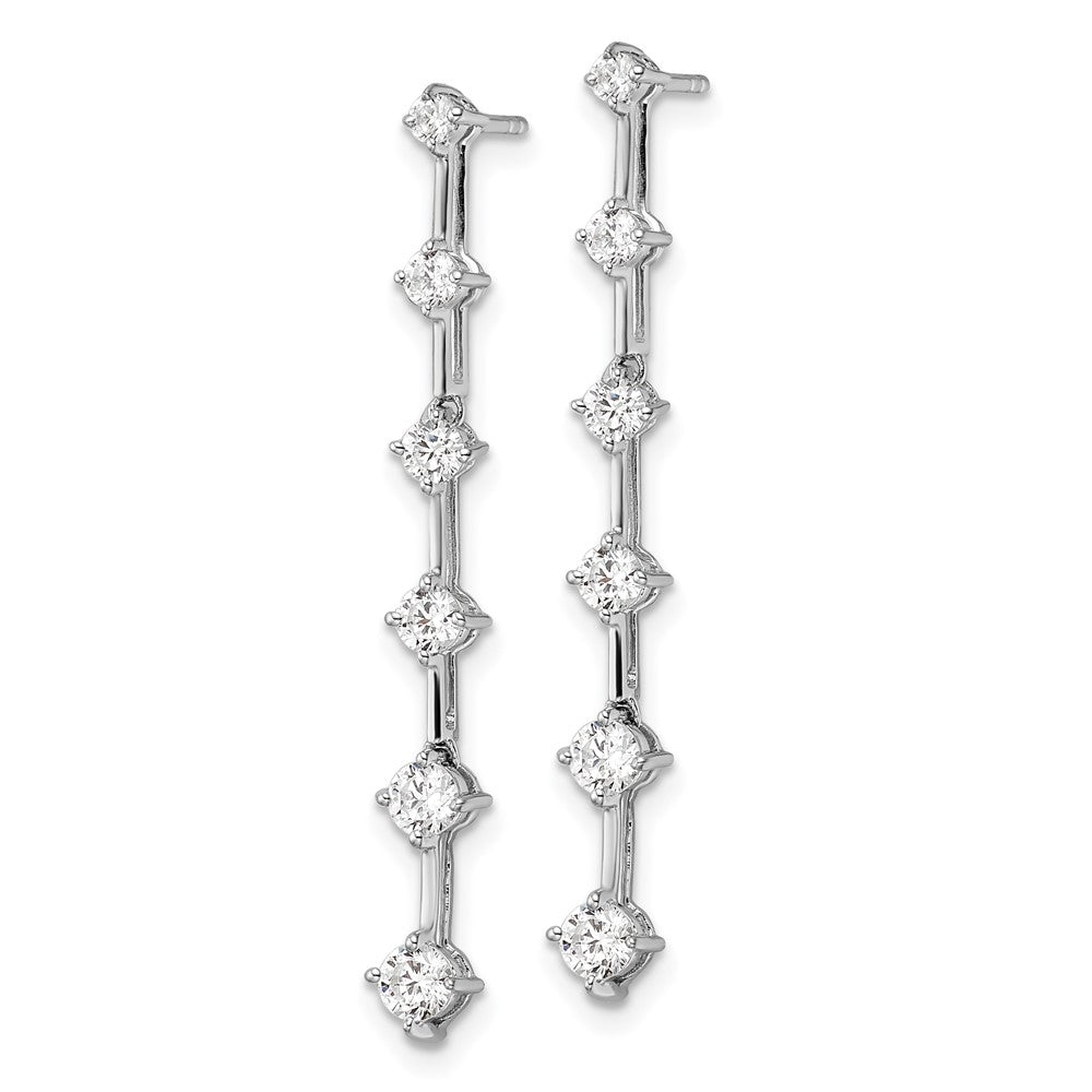 Buy 14K White Gold 1 Carat Lab-Grown Diamond Dangle Earrings - Stylish Value!