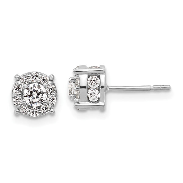 1 Carat Lab-Grown Diamond Stud Earrings in 10K White Gold