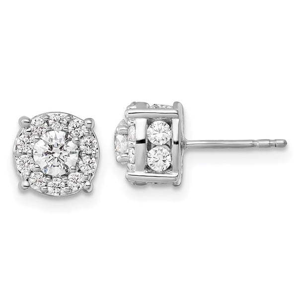10K White Gold 1.5 Carat Lab-Grown Diamond Earrings