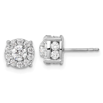 Exclusive 10K White Gold 1.5 Carat Lab-Grown Diamond Earrings - Stylish Value!