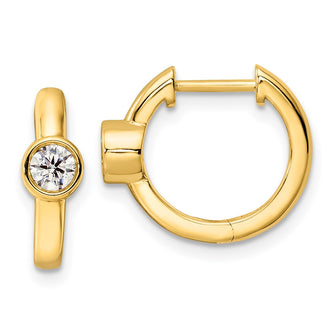 Exclusive 14K Gold Hinged Hoop Earrings with 1/3 Carat Lab-Grown Diamonds