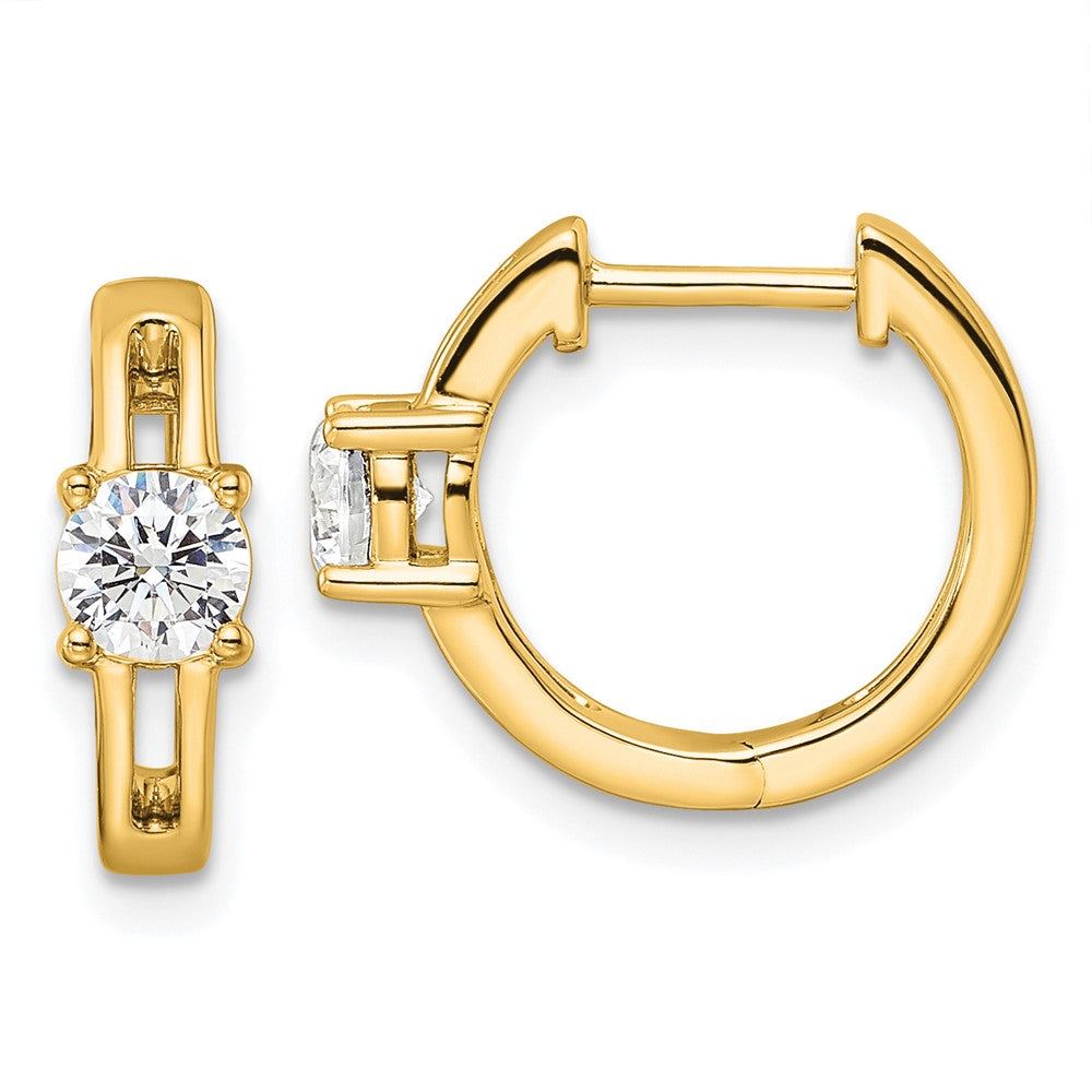Buy Stylish 14K Hinged Hoop Earrings with 5/8 Carat VS DEF Lab-Grown Diamonds