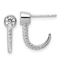 Shop Designer 14K White Gold Hoop Earrings with 1/3 Carat Lab-Grown Diamonds-1