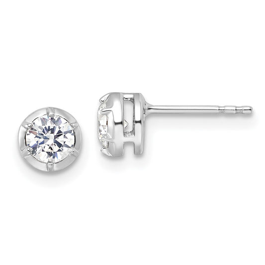 Designer 14K White Gold 5/8 Carat VS DEF Lab-Grown Diamond Earrings - Affordable Luxury
