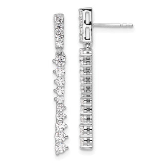 Buy Exclusive 14K White Gold Dangle Earrings with 1 Carat Lab-Grown Diamonds
