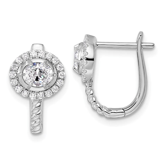 Buy Stylish 14K White Gold 7/8 Carat Lab-Grown Diamond Hoop Earrings