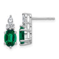 Shop Exclusive 14K White Gold Twisted Post Earrings with Diamonds & Emeralds - Stylish!-1