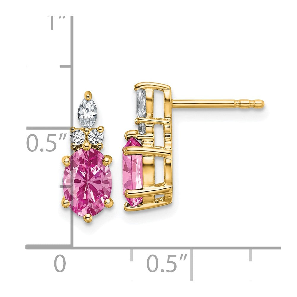 Shop Stylish 14K Gold Twist Earrings with Pink Sapphire & Diamonds - Luxury Value!