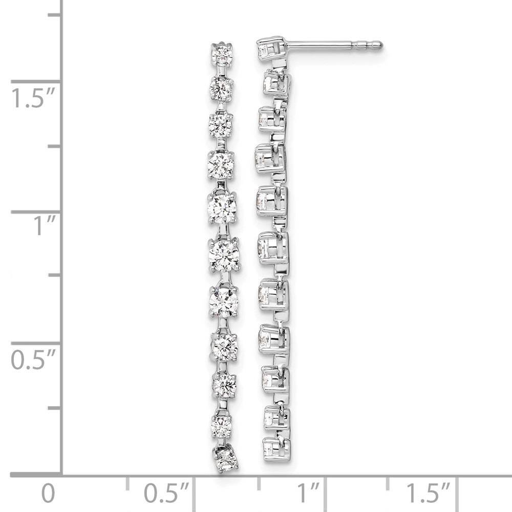 Buy Designer 14K White Gold Dangle Earrings with 3/8 Carat Lab-Grown Diamonds