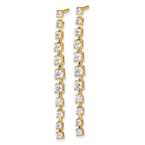 14K Gold Dangle Earrings with 3/8 Carat Lab-Grown Diamonds