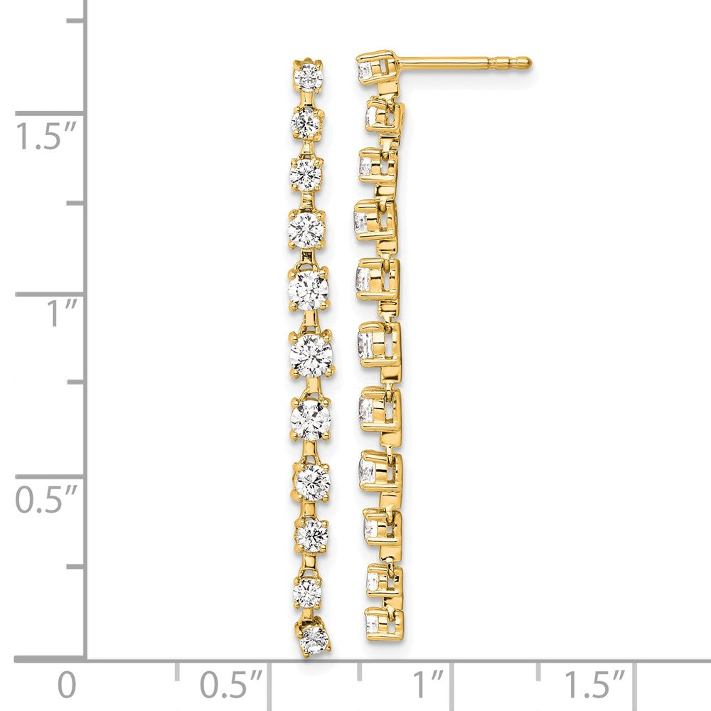 Buy High-Quality 14K Gold Dangle Earrings with 3/8 Carat Lab-Grown Diamonds - Stylish Value!