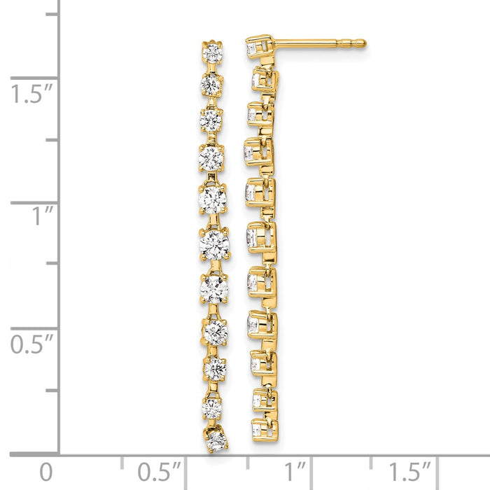 Buy High-Quality 14K Gold Dangle Earrings with 3/8 Carat Lab-Grown Diamonds - Stylish Value!-4