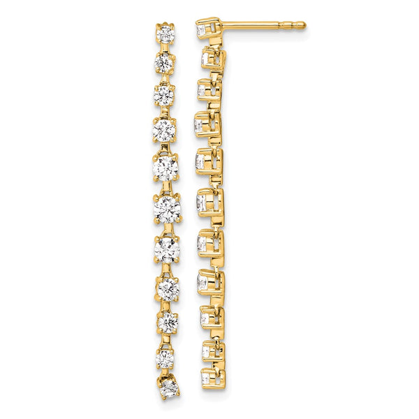 14K Gold Dangle Earrings with 3/8 Carat Lab-Grown Diamonds