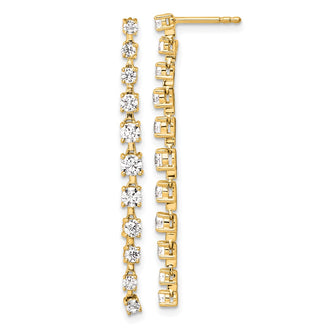 Buy High-Quality 14K Gold Dangle Earrings with 3/8 Carat Lab-Grown Diamonds - Stylish Value!