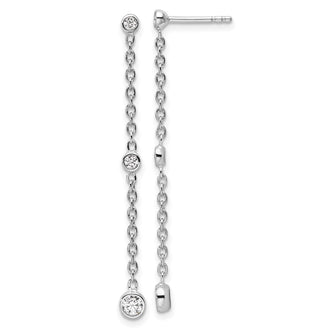 Exclusive 14K White Gold 1/3 Carat VS DEF Lab-Grown Diamond Dangle Earrings