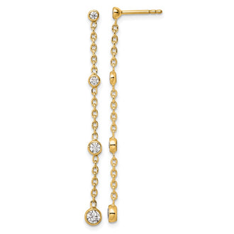 Exclusive 14K Gold 1/2 Carat Lab-Grown Diamond Dangle Earrings - Stylish Value