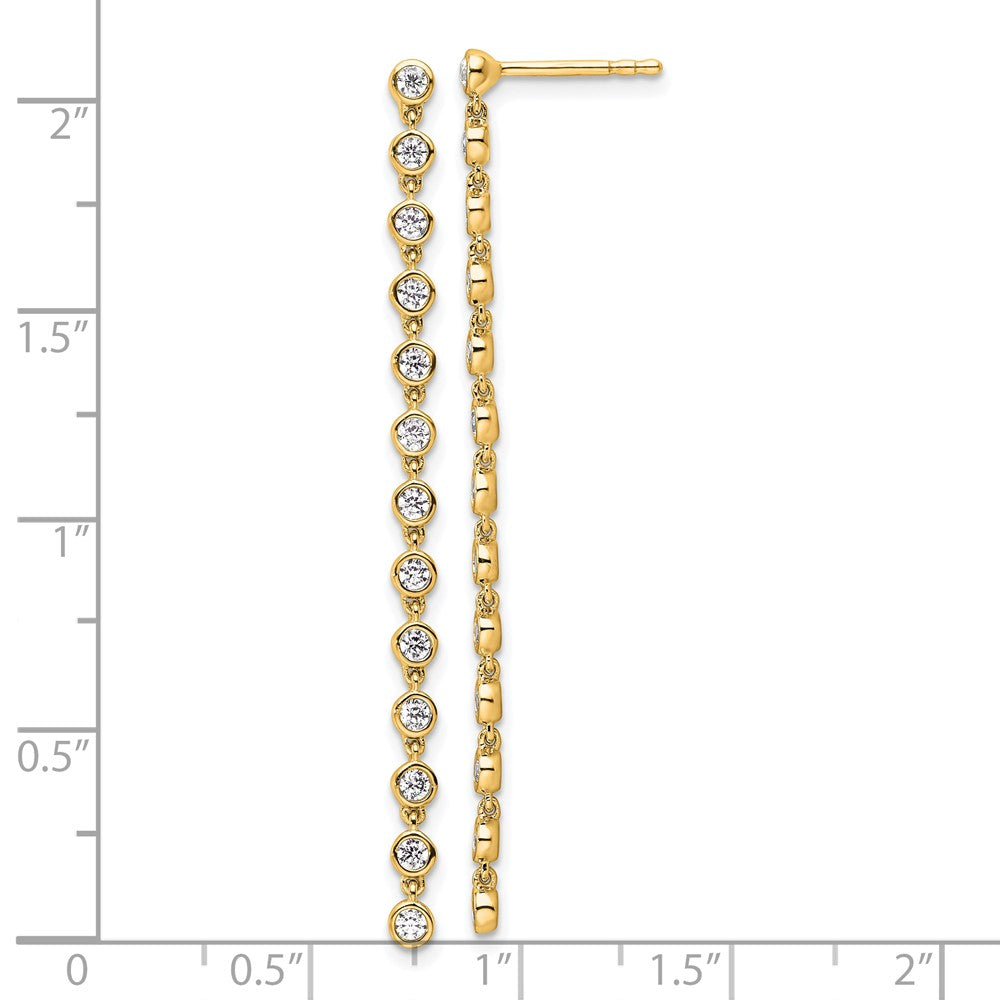 Buy Exclusive 14K Gold Dangle Post Earrings with 5/8 Carat Lab-Grown Diamonds