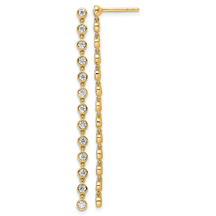 Buy Exclusive 14K Gold Dangle Post Earrings with 5/8 Carat Lab-Grown Diamonds-1