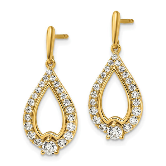 Shop Exclusive 14K Gold 1 Carat Lab-Grown Teardrop Earrings - Stylish Value!