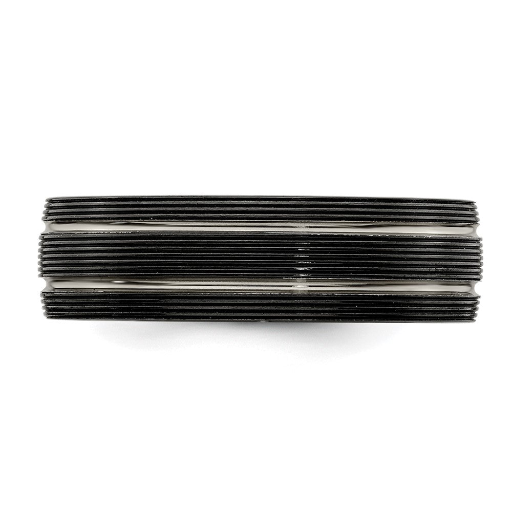 High-Quality Edward Mirell 7mm Black Titanium Band - Stylish & Affordable