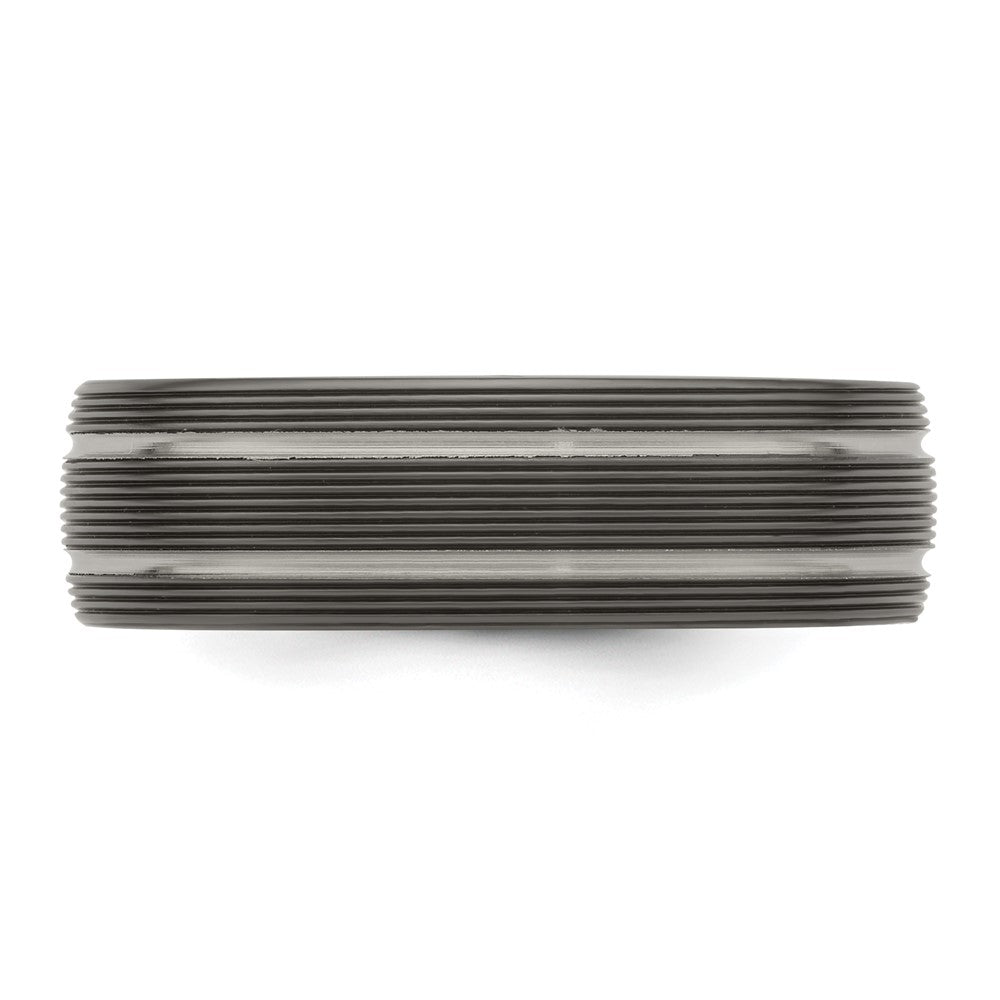 High-Quality Edward Mirell 7mm Black Titanium Band - Stylish & Affordable