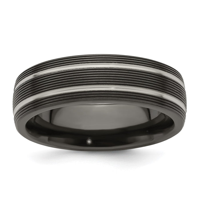 High-Quality Edward Mirell 7mm Black Titanium Band - Stylish & Affordable-1