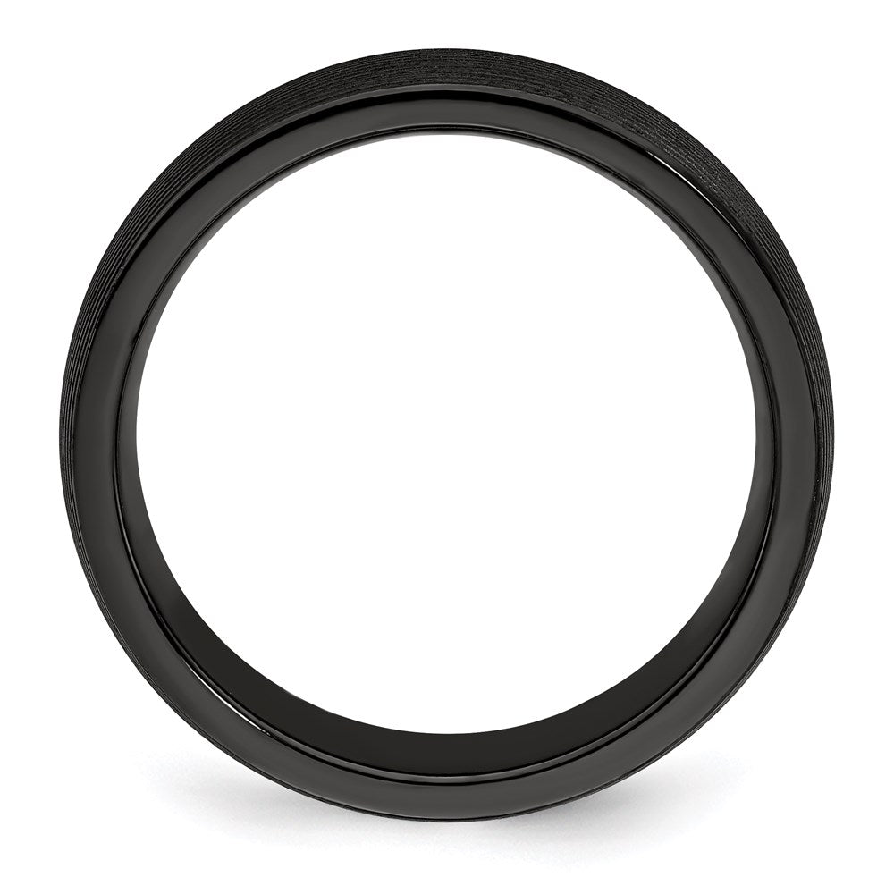 High-Quality Edward Mirell Black Titanium 6mm Domed Band - Stylish Design!