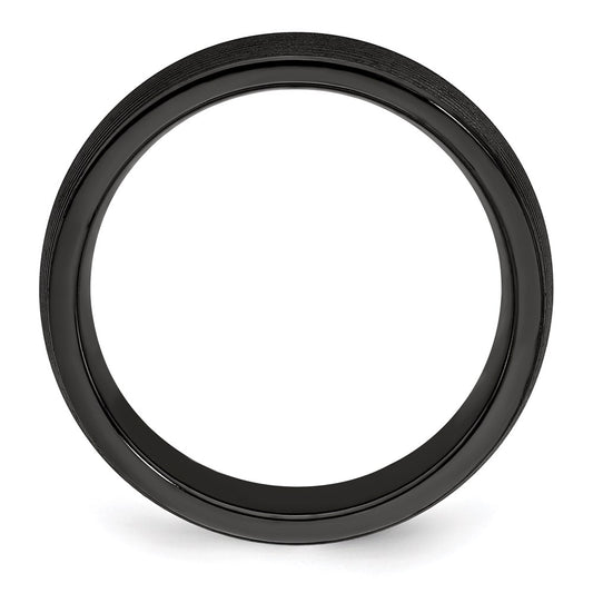 High-Quality Edward Mirell Black Titanium 6mm Domed Band - Stylish Design!