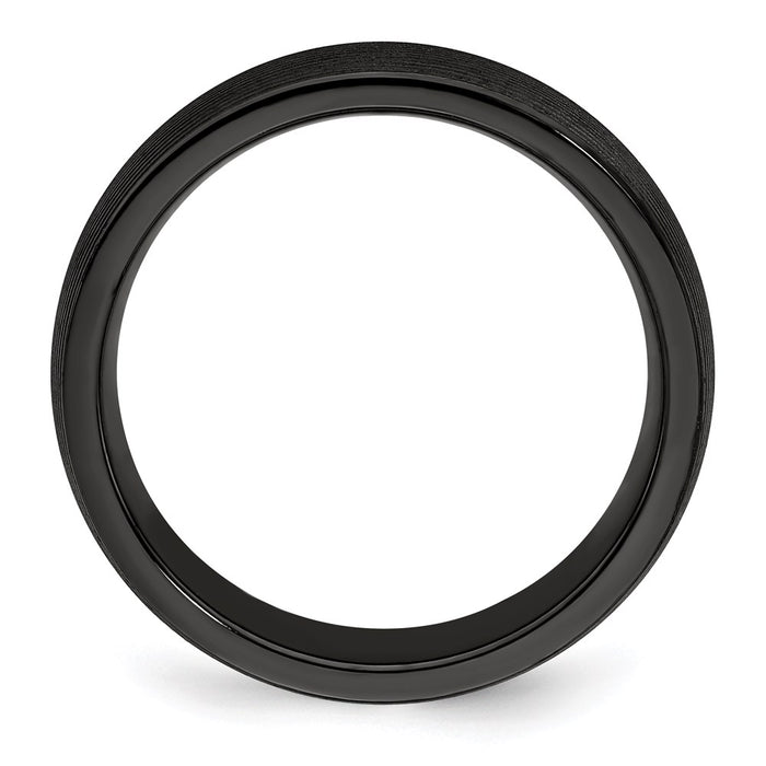High-Quality Edward Mirell Black Titanium 6mm Domed Band - Stylish Design!-2