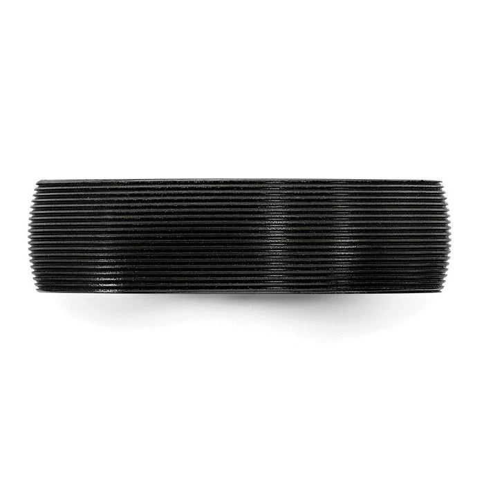 High-Quality Edward Mirell Black Titanium 6mm Domed Band - Stylish Design!-3